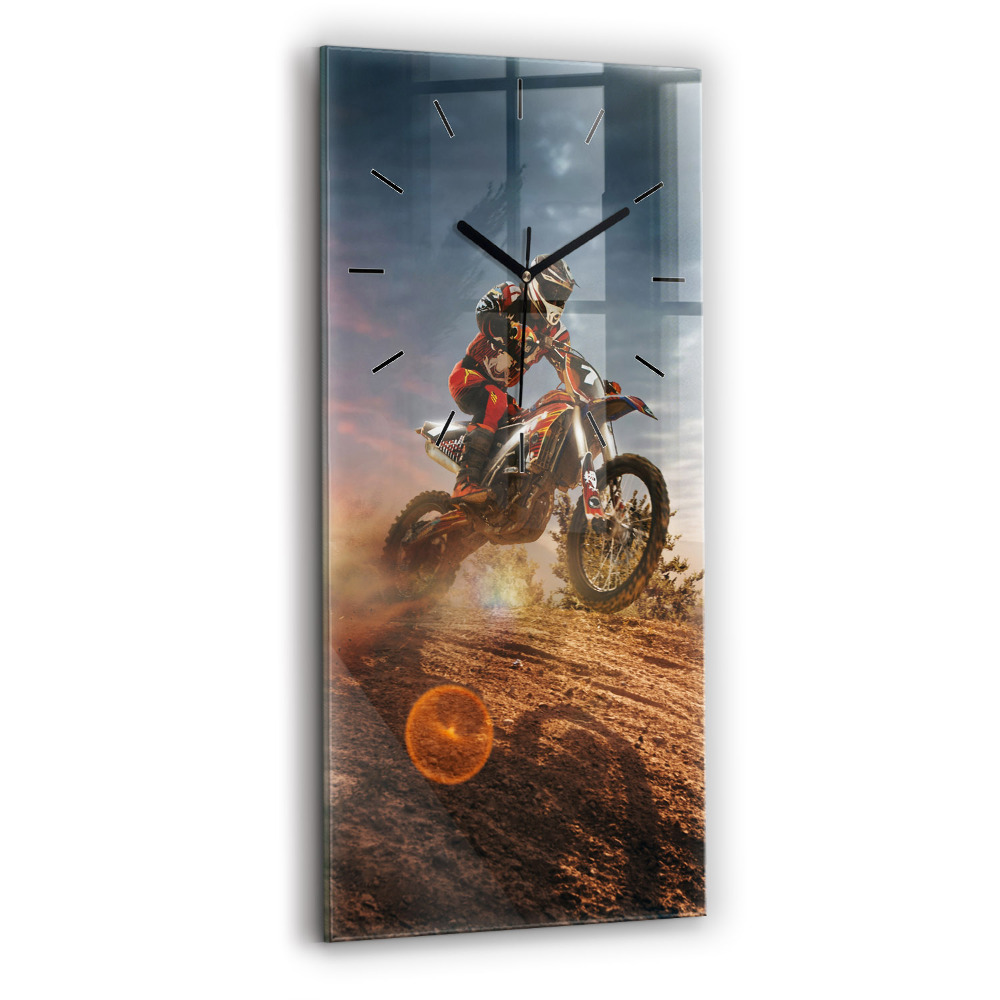 Horloge rectangulaire verticale Homme en moto