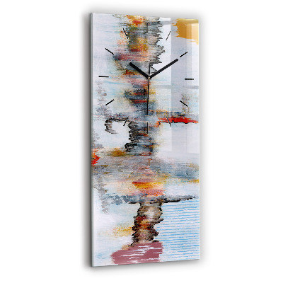 Horloge verticale en verre Abstraction