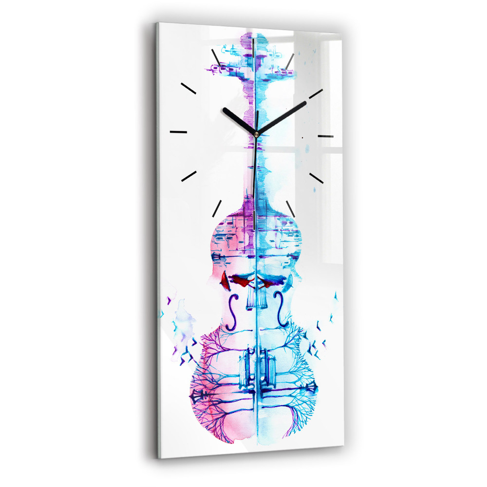 Horloge murale en verre rectangulaire Cello park lake