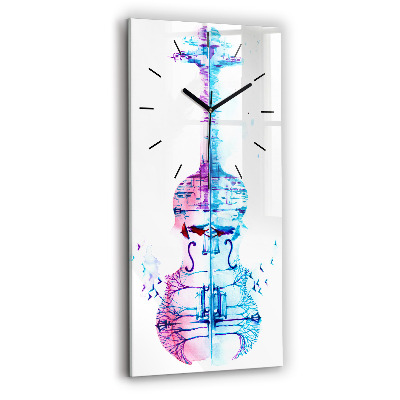 Horloge murale en verre rectangulaire Cello park lake