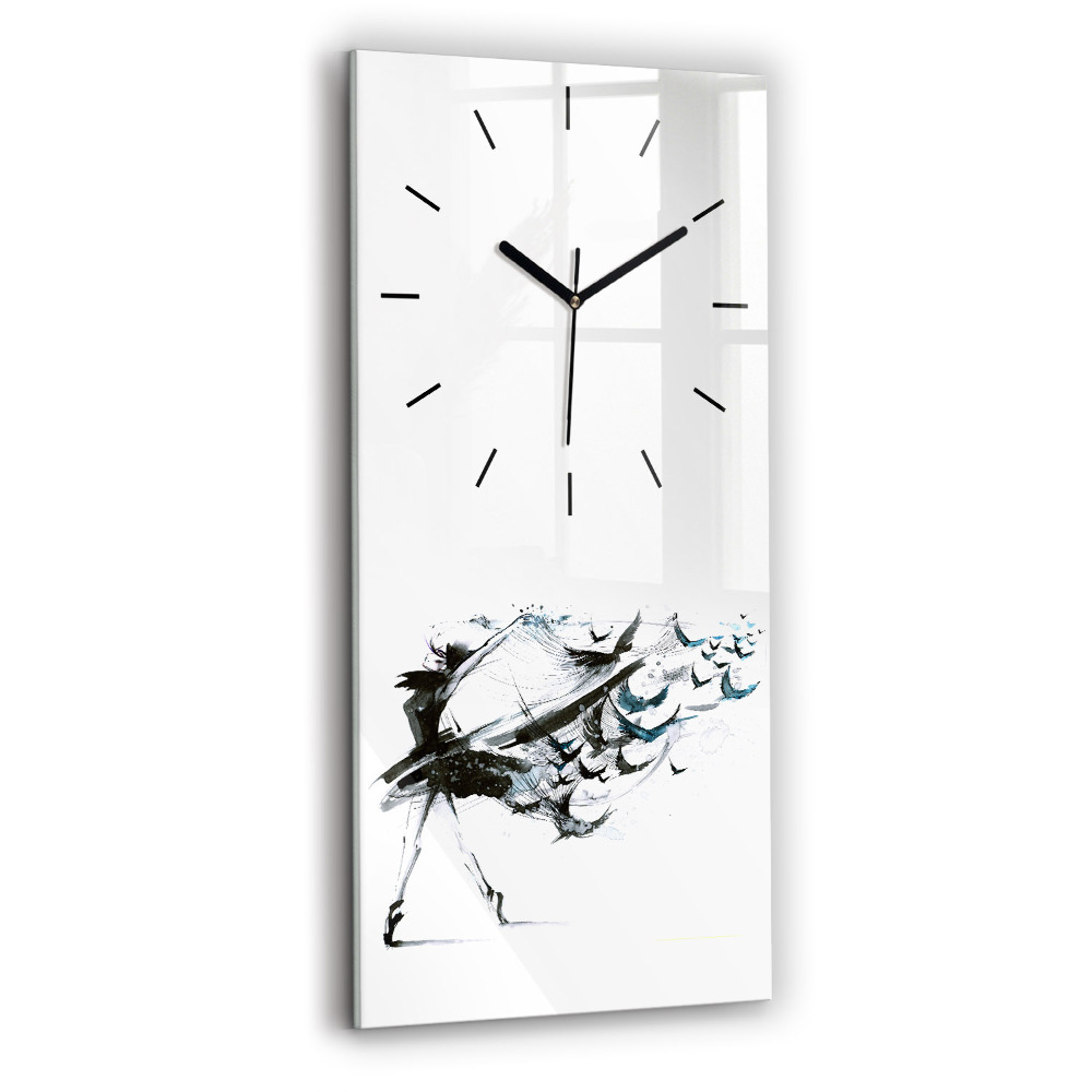 Horloge verticale en verre Femme dansant le ballet