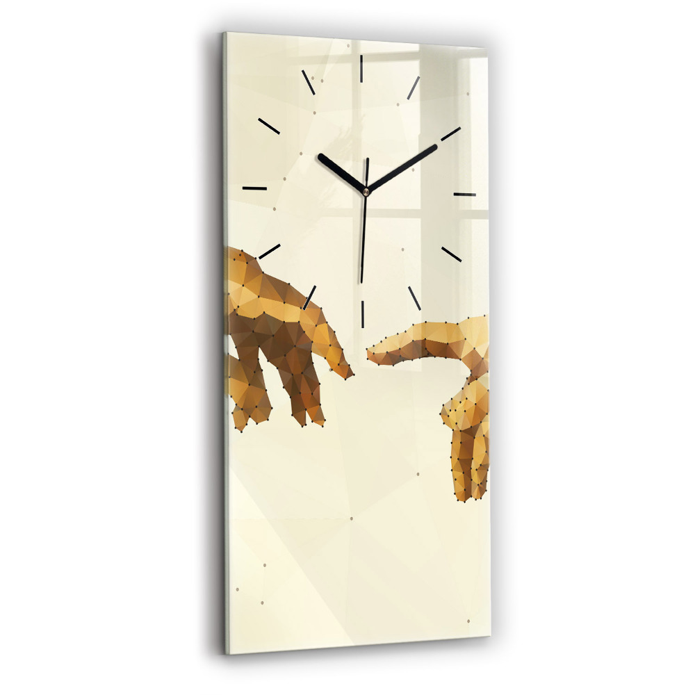 Horloge murale en verre rectangulaire Création d'Adam