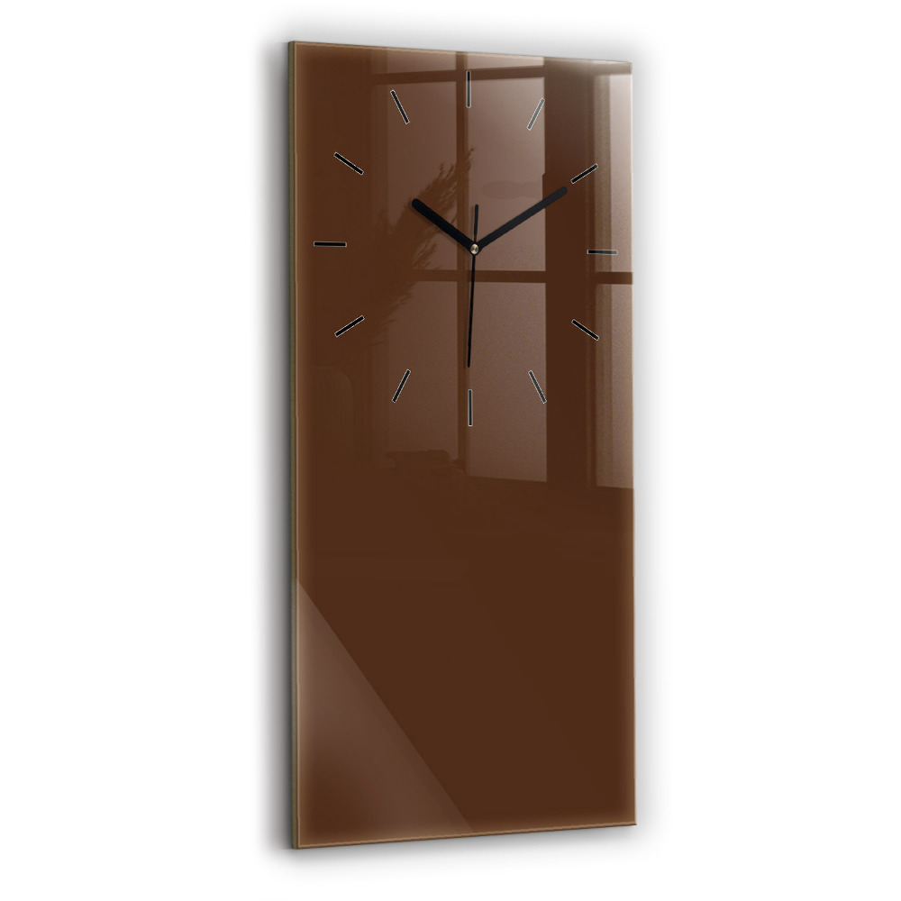 Horloge verticale en verre Couleur marron