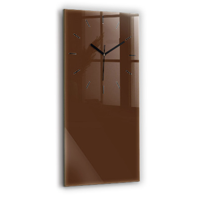 Horloge verticale en verre Couleur marron