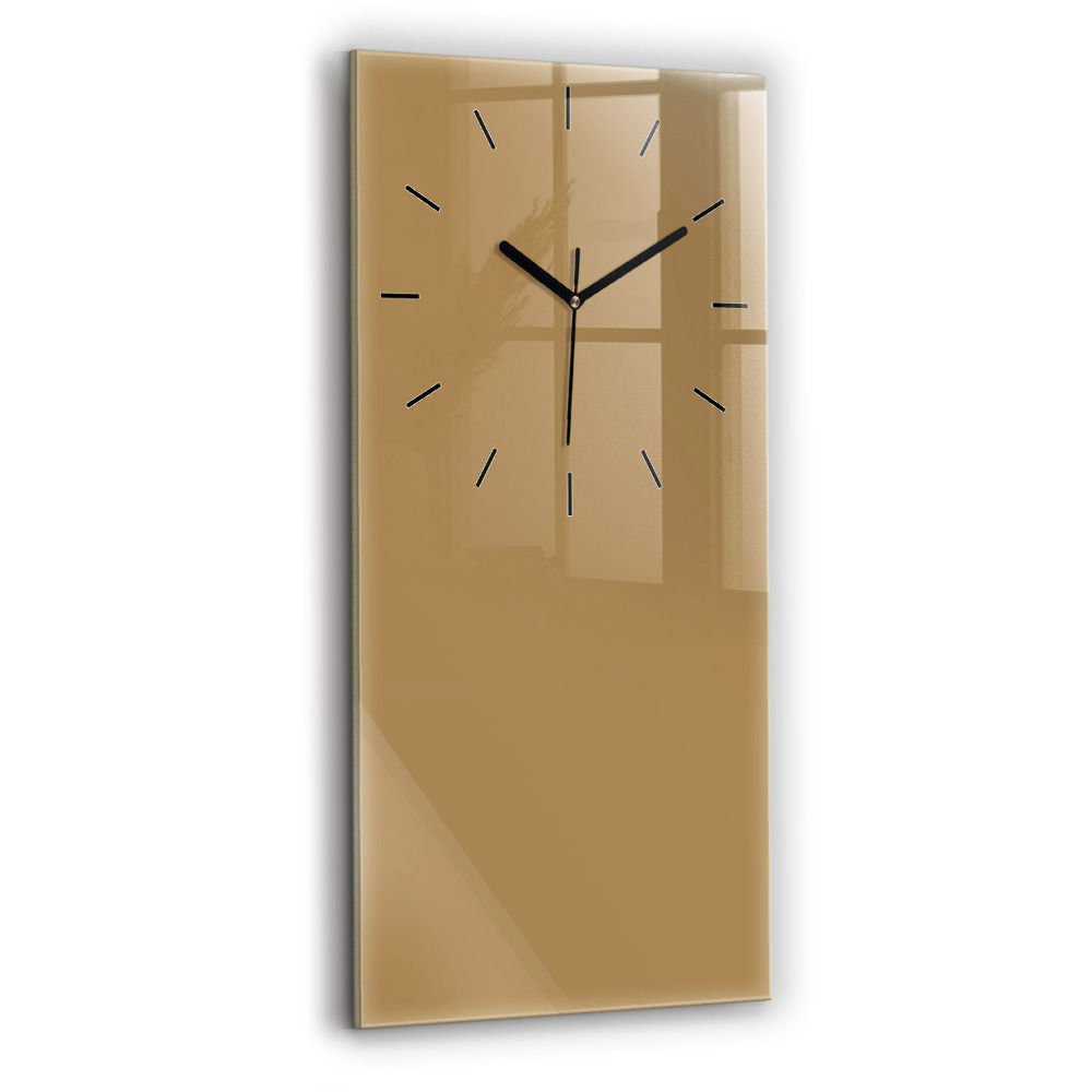 Horloge verticale en verre La couleur beige foncé