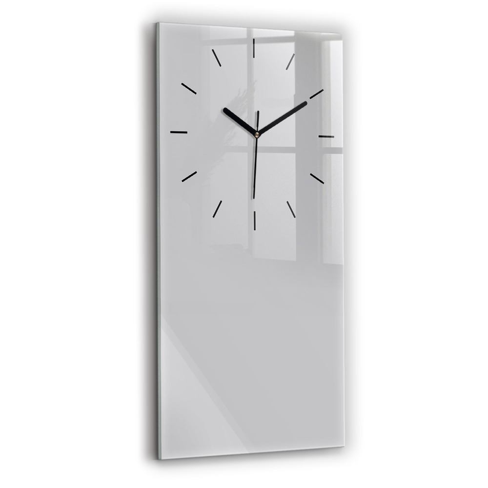 Horloge murale verticale Couleur gris clair