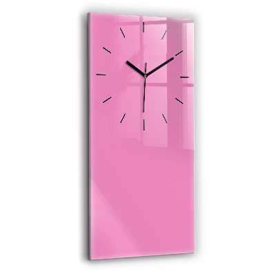 Horloge verticale en verre Coloris rose
