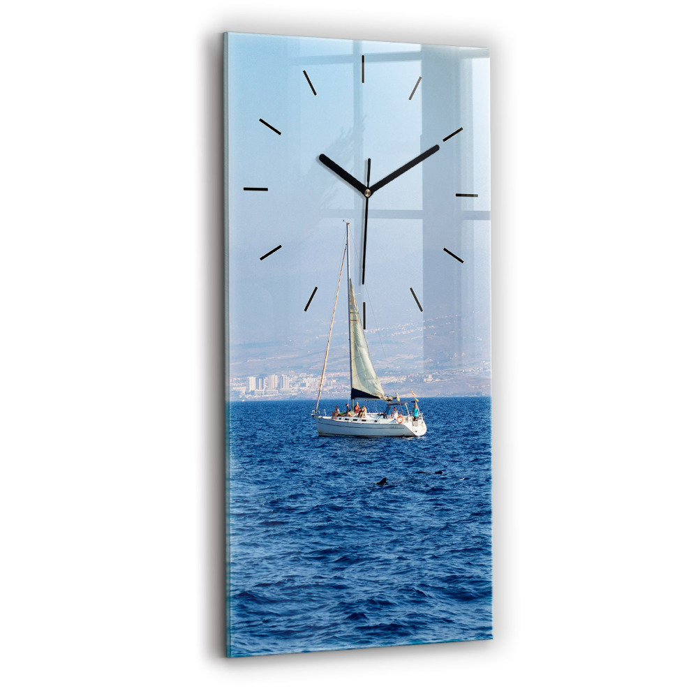 Horloge murale en verre rectangulaire Yacht à Tenerife