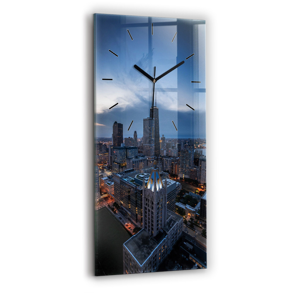 Horloge rectangulaire verticale Photo de Chicago