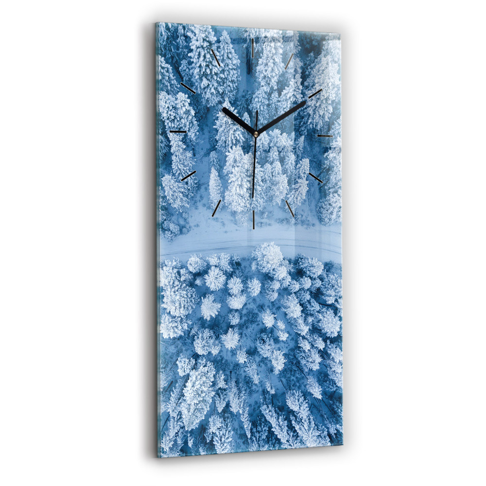 Horloge murale verticale Forêt vue d'un drone