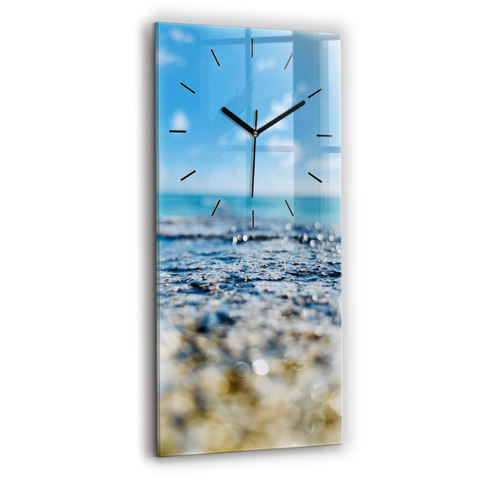 Horloge verticale en verre Photographie de l'eau