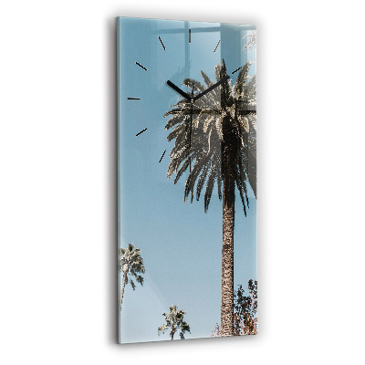 Horloge verticale en verre Palmiers à Los Angeles