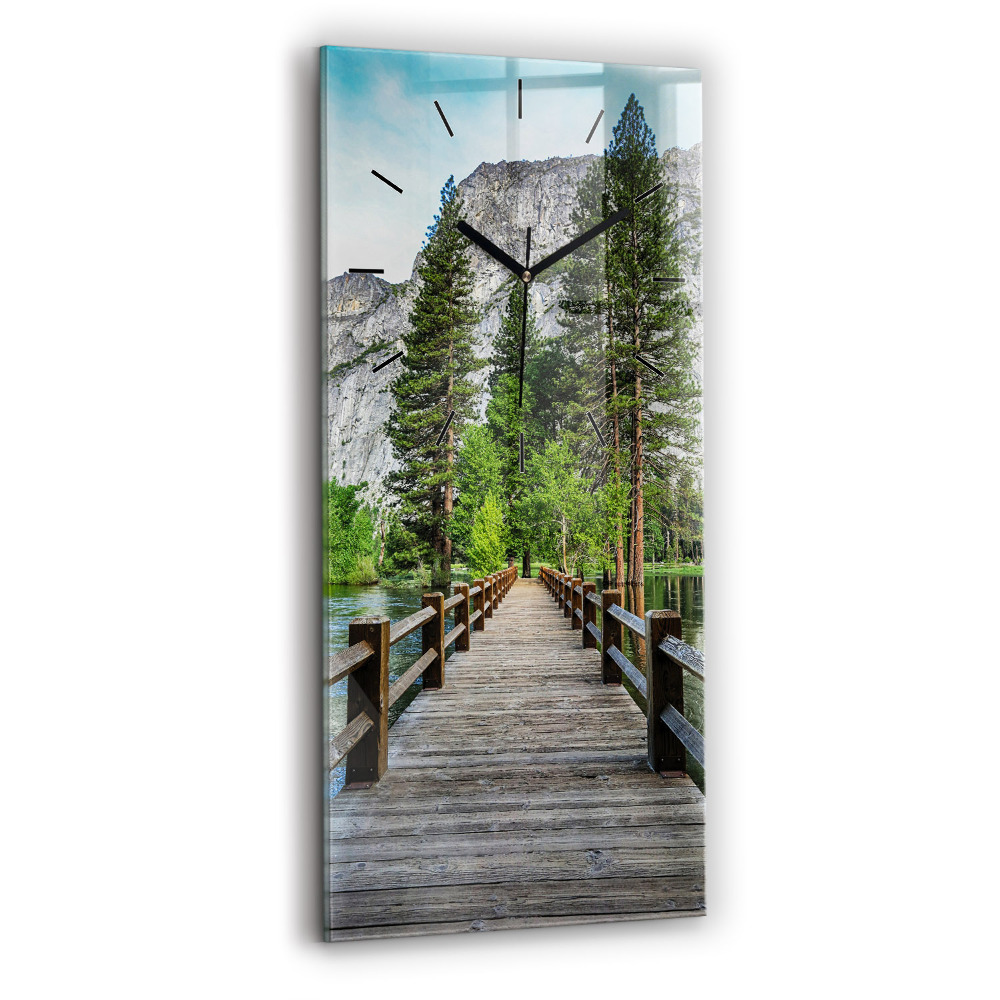 Horloge verticale en verre Pont en bois à Yosemite
