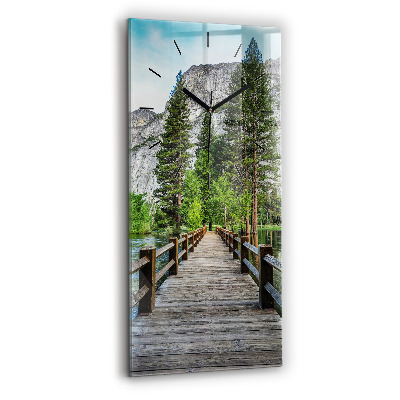 Horloge verticale en verre Pont en bois à Yosemite