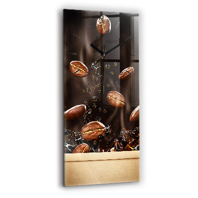 Horloge rectangulaire verticale Café chaud