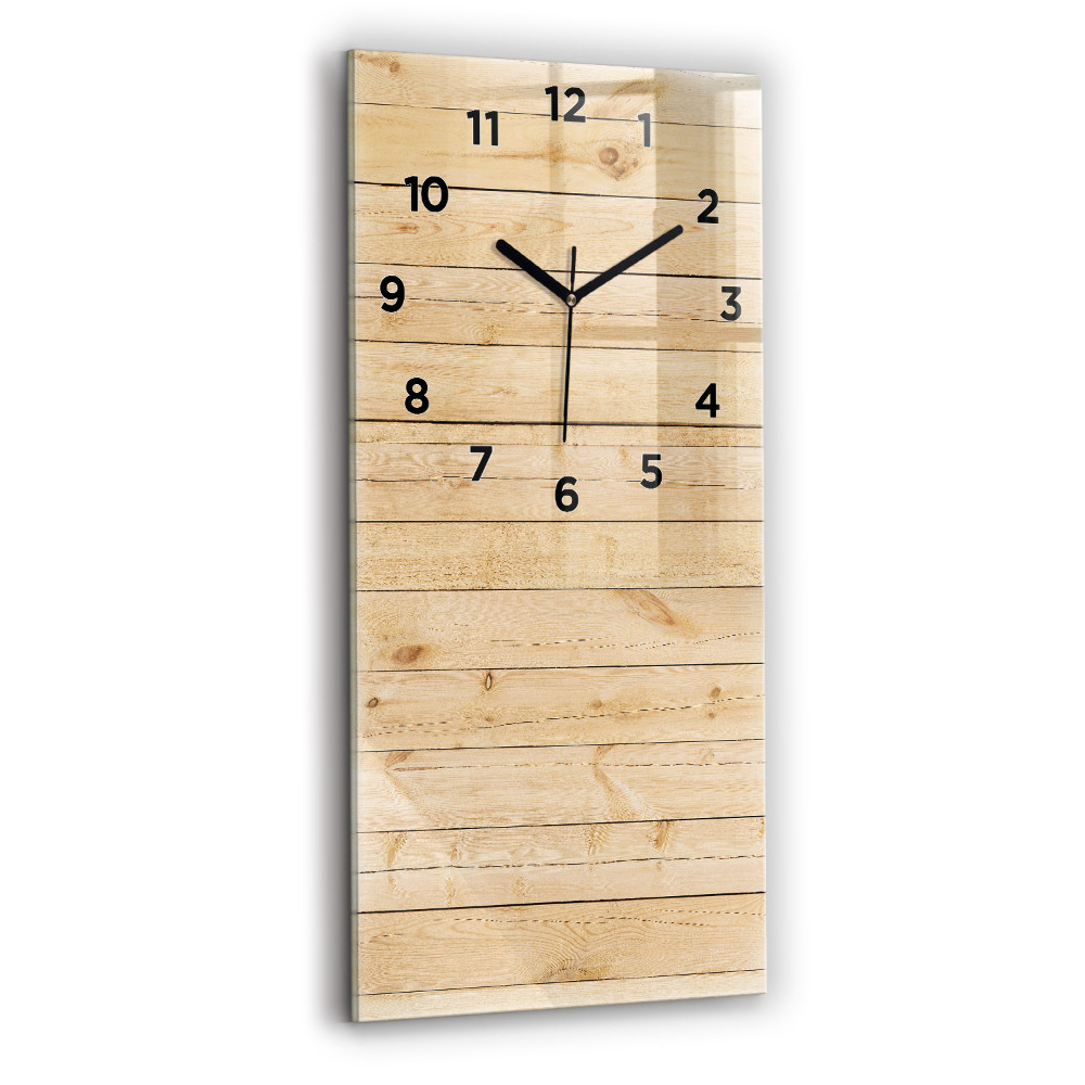 Horloge rectangulaire verticale Planches en bois