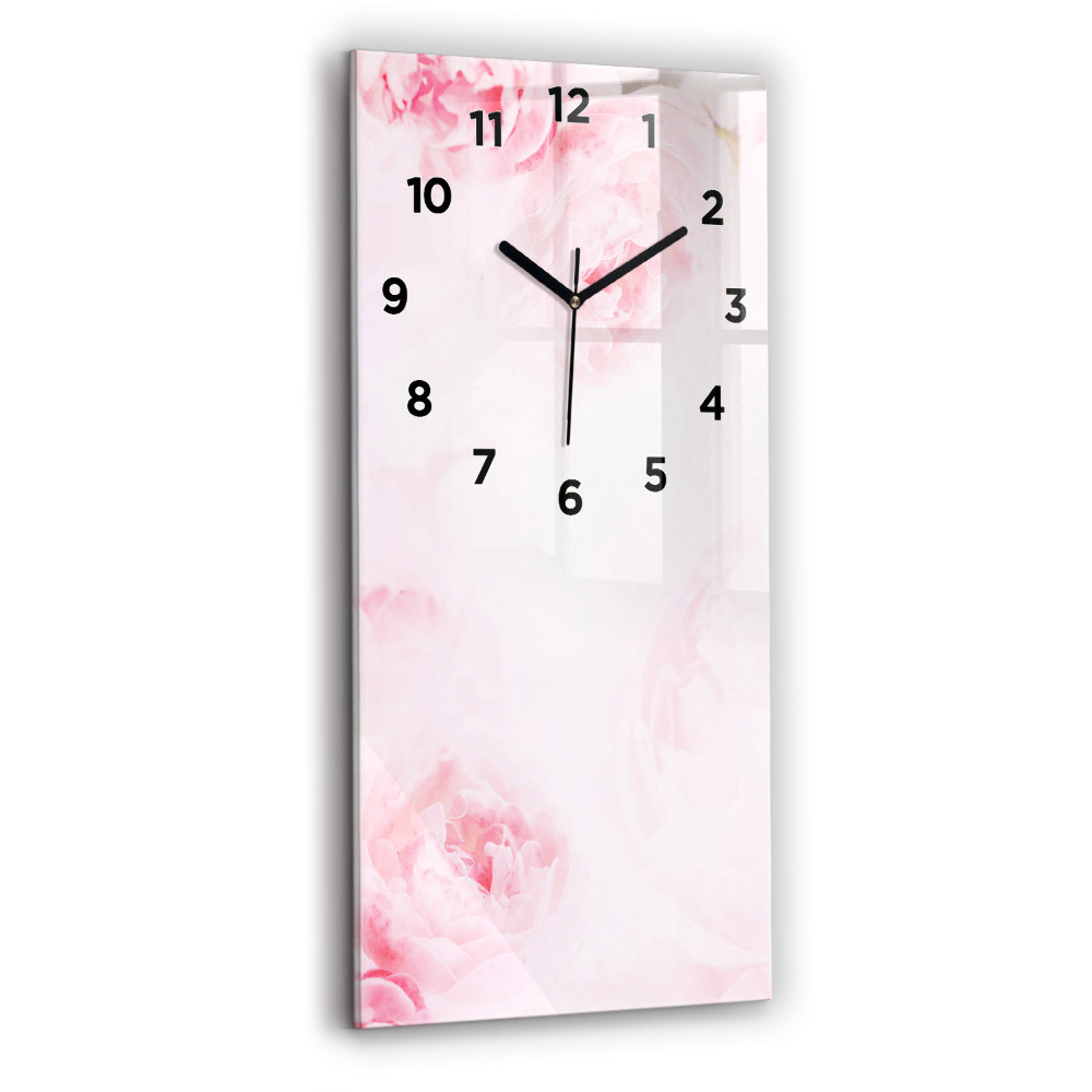 Horloge verticale en verre Fleurs en fleurs