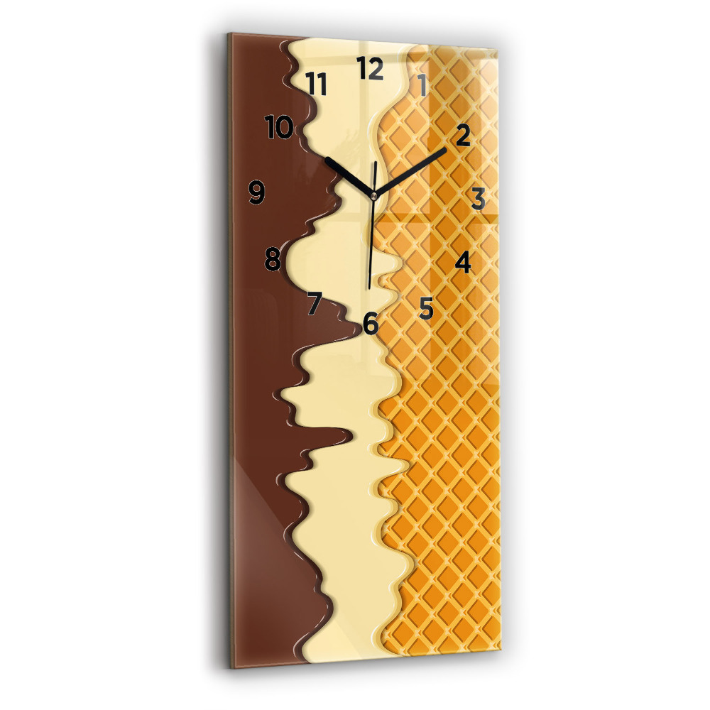 Horloge murale verticale Gaufre et glace