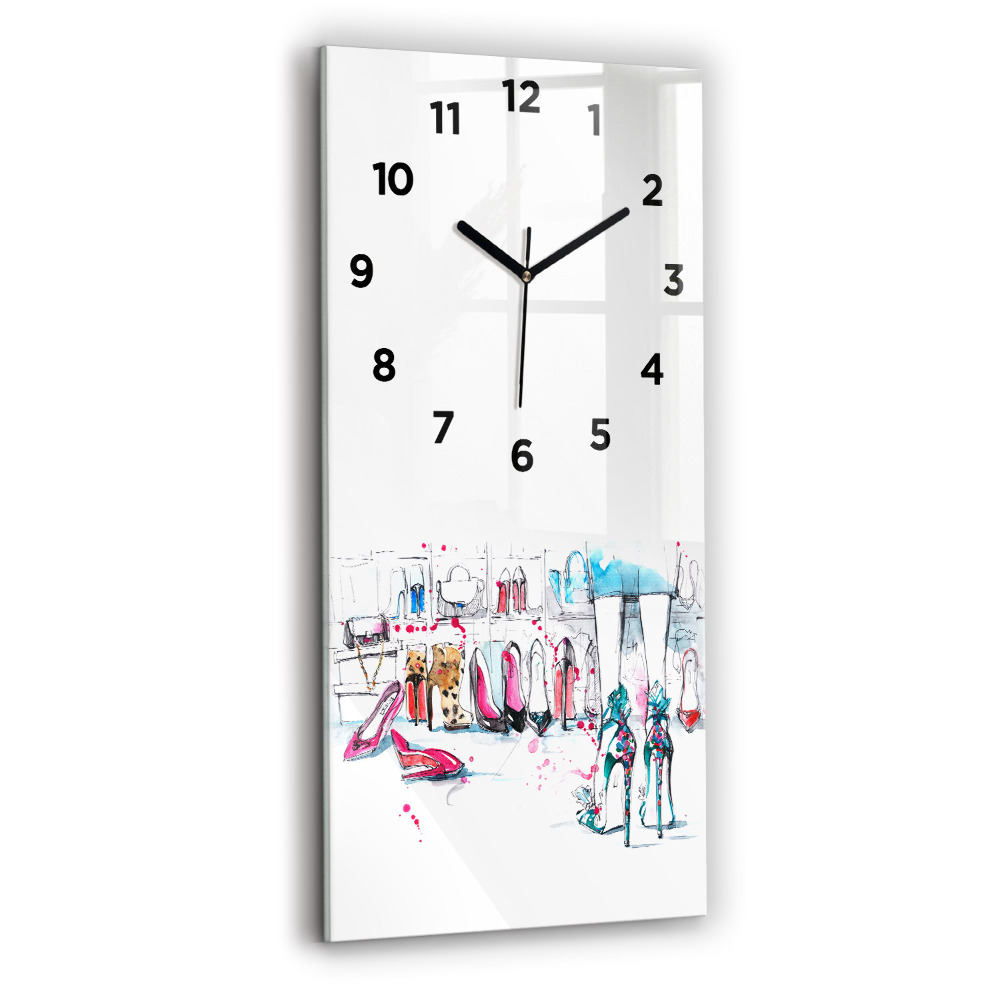 Horloge verticale en verre Élément de féminité