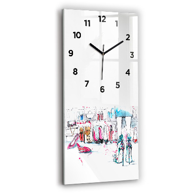 Horloge verticale en verre Élément de féminité