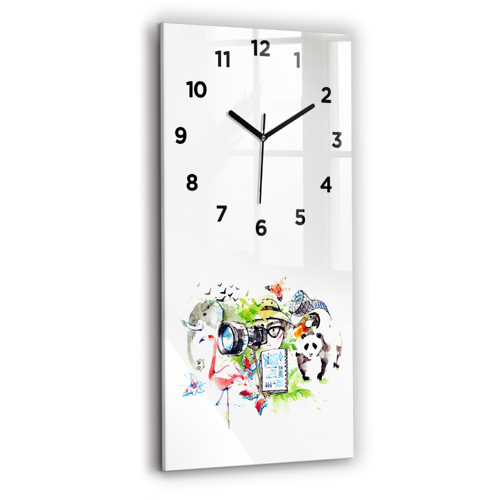 Horloge rectangulaire verticale Zoologiste