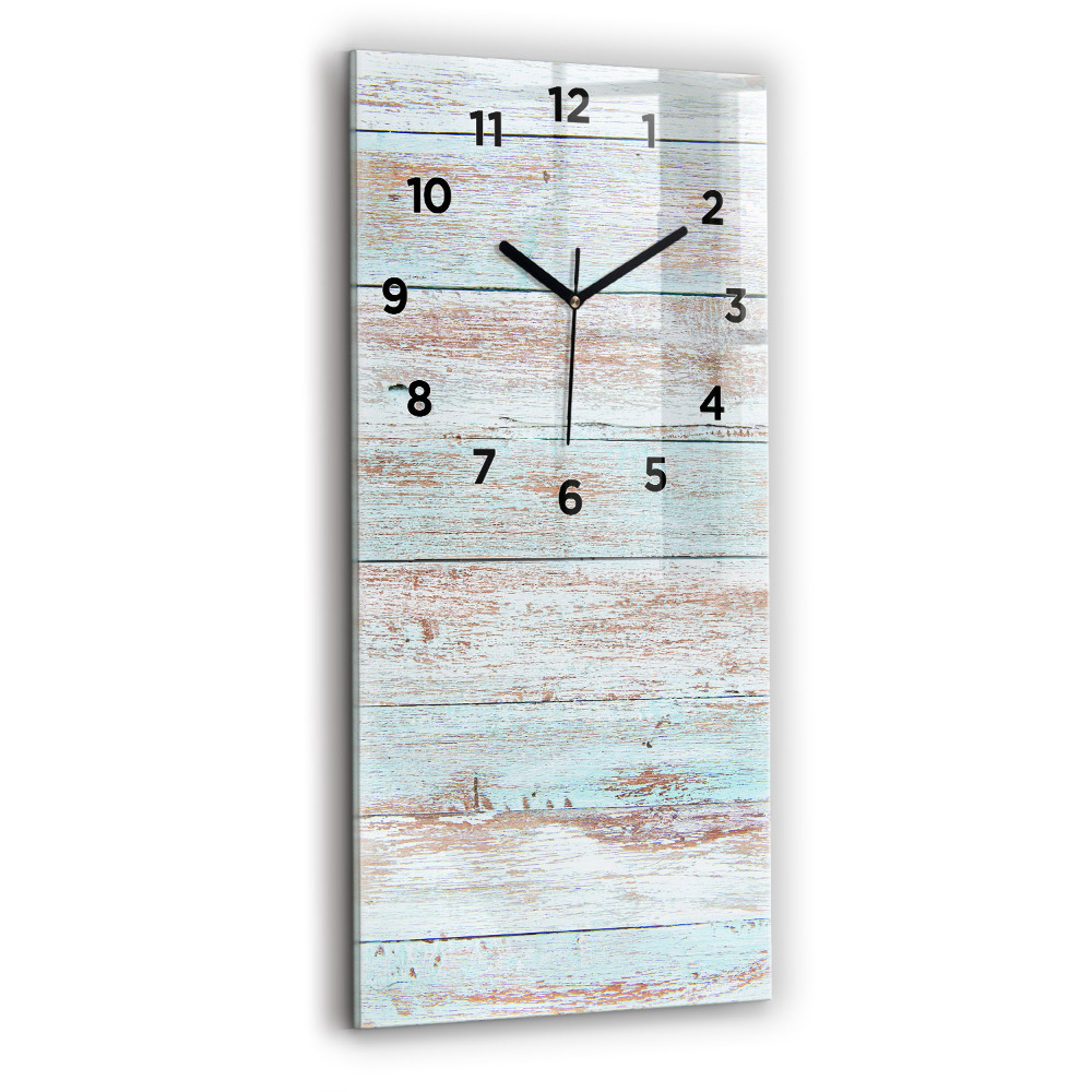 Horloge rectangulaire verticale Bois pastel