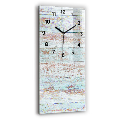 Horloge rectangulaire verticale Bois pastel