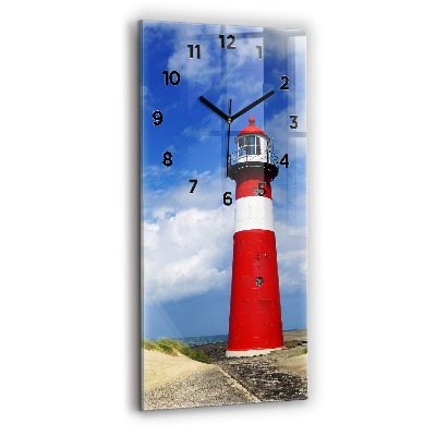 Horloge verticale en verre Phare