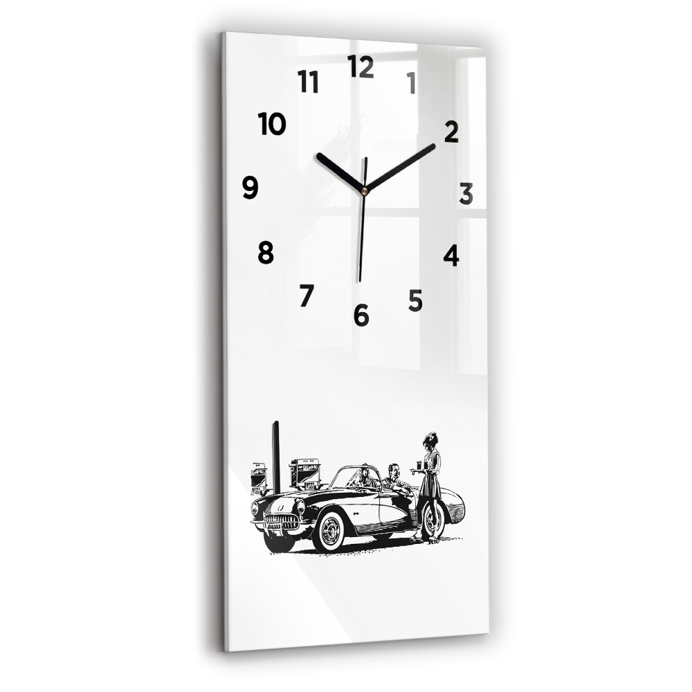 Horloge rectangulaire verticale Illustration rétro