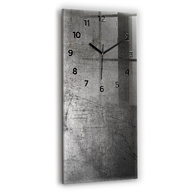 Horloge verticale en verre Mur en métal