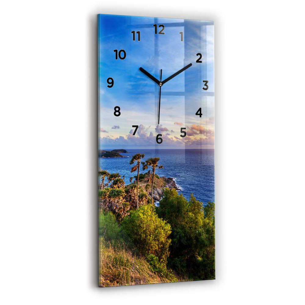 Horloge murale en verre rectangulaire Phuket en Thaïlande