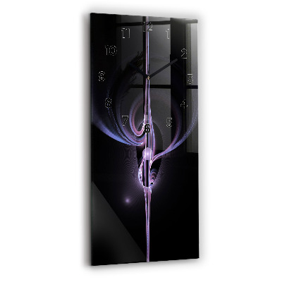 Horloge murale verticale Abstraction violette