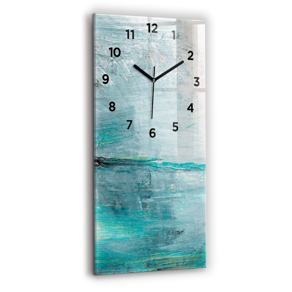 Horloge murale en verre rectangulaire Texture à l'huile abstraite