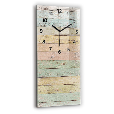 Horloge murale verticale Planches colorées