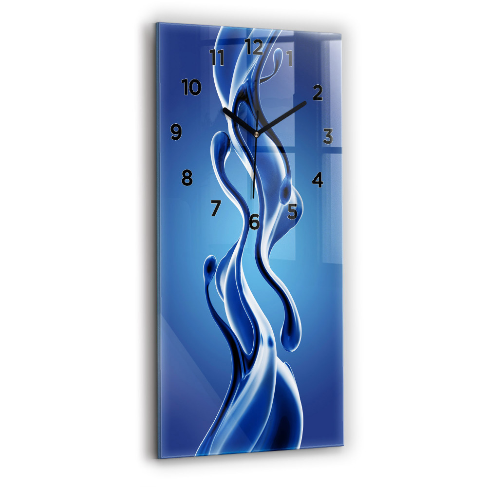 Horloge verticale en verre Abstrait liquide