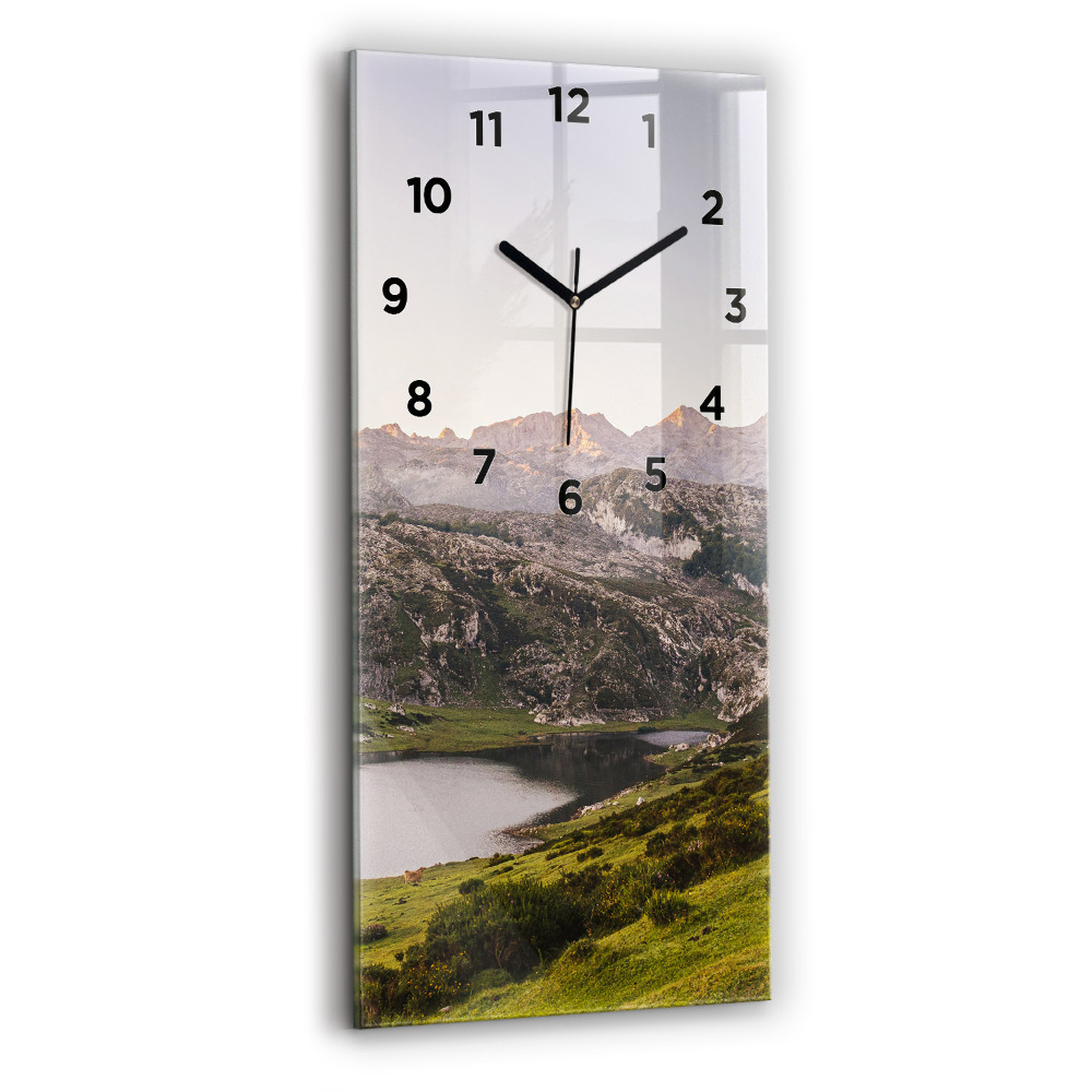 Horloge rectangulaire verticale Lac et montagnes des Pyrénées