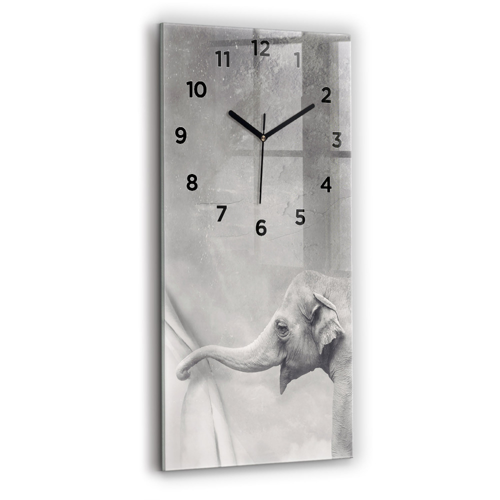 Horloge murale verticale Éléphant