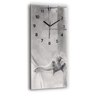Horloge murale verticale Éléphant