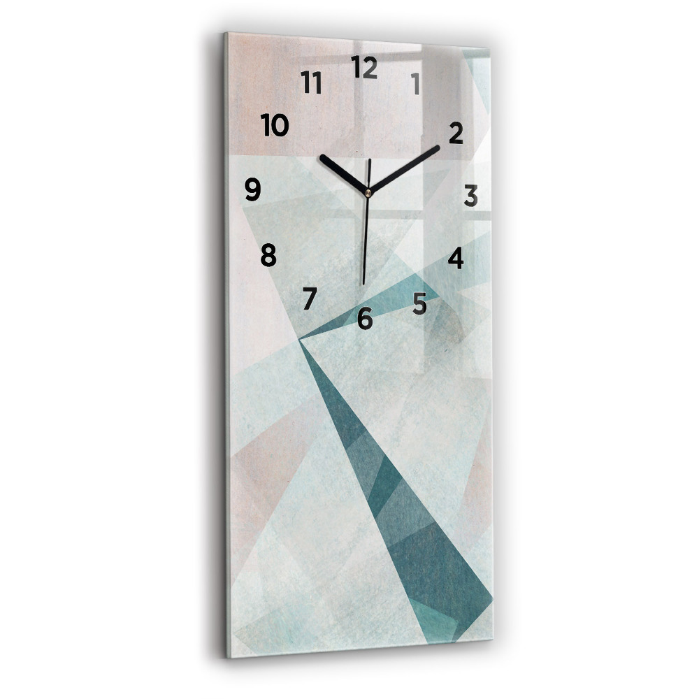 Horloge verticale en verre Texture abstraite de triangles