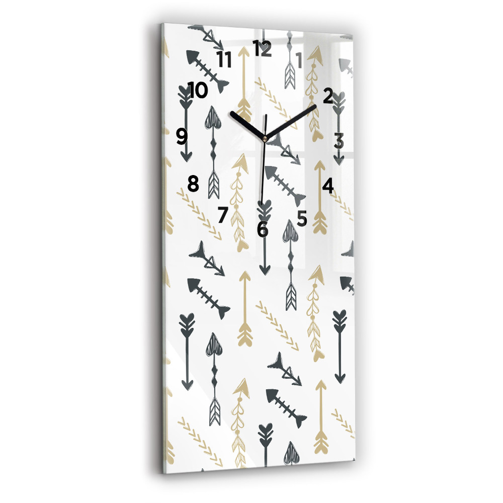 Horloge rectangulaire verticale Motif géométrique pour hipster