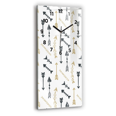 Horloge rectangulaire verticale Motif géométrique pour hipster