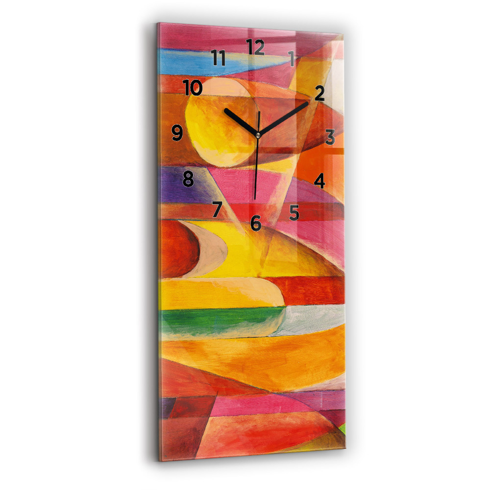 Horloge murale en verre rectangulaire Art Décoration Abstrait
