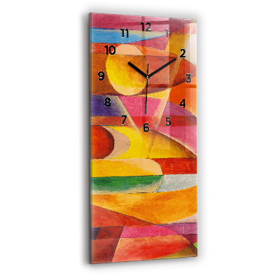 Horloge murale en verre rectangulaire Art Décoration Abstrait