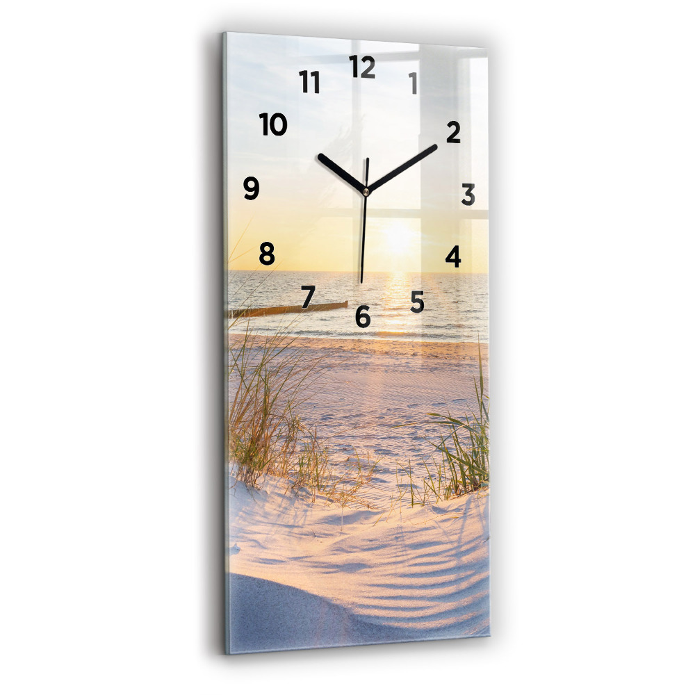Horloge murale verticale Coucher de soleil sur la mer