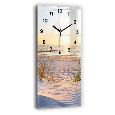 Horloge murale verticale Coucher de soleil sur la mer