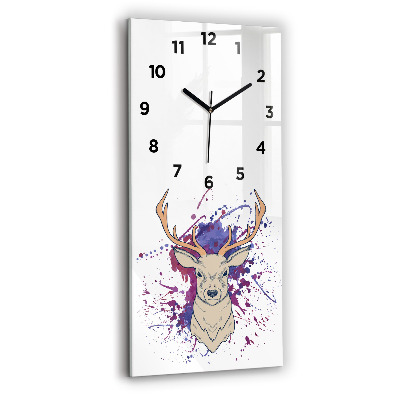 Horloge verticale en verre Illustration vectorielle d'un cerf