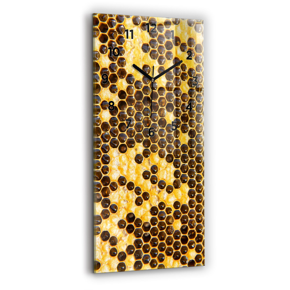 Horloge murale verticale Nid d'abeilles