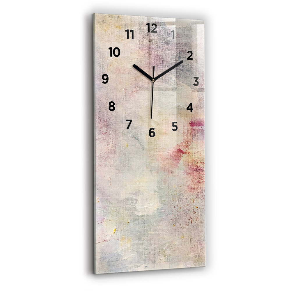 Horloge rectangulaire verticale Abstraction peinte