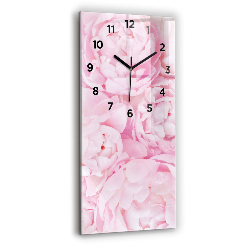 Horloge murale en verre rectangulaire Fleurs en fleurs