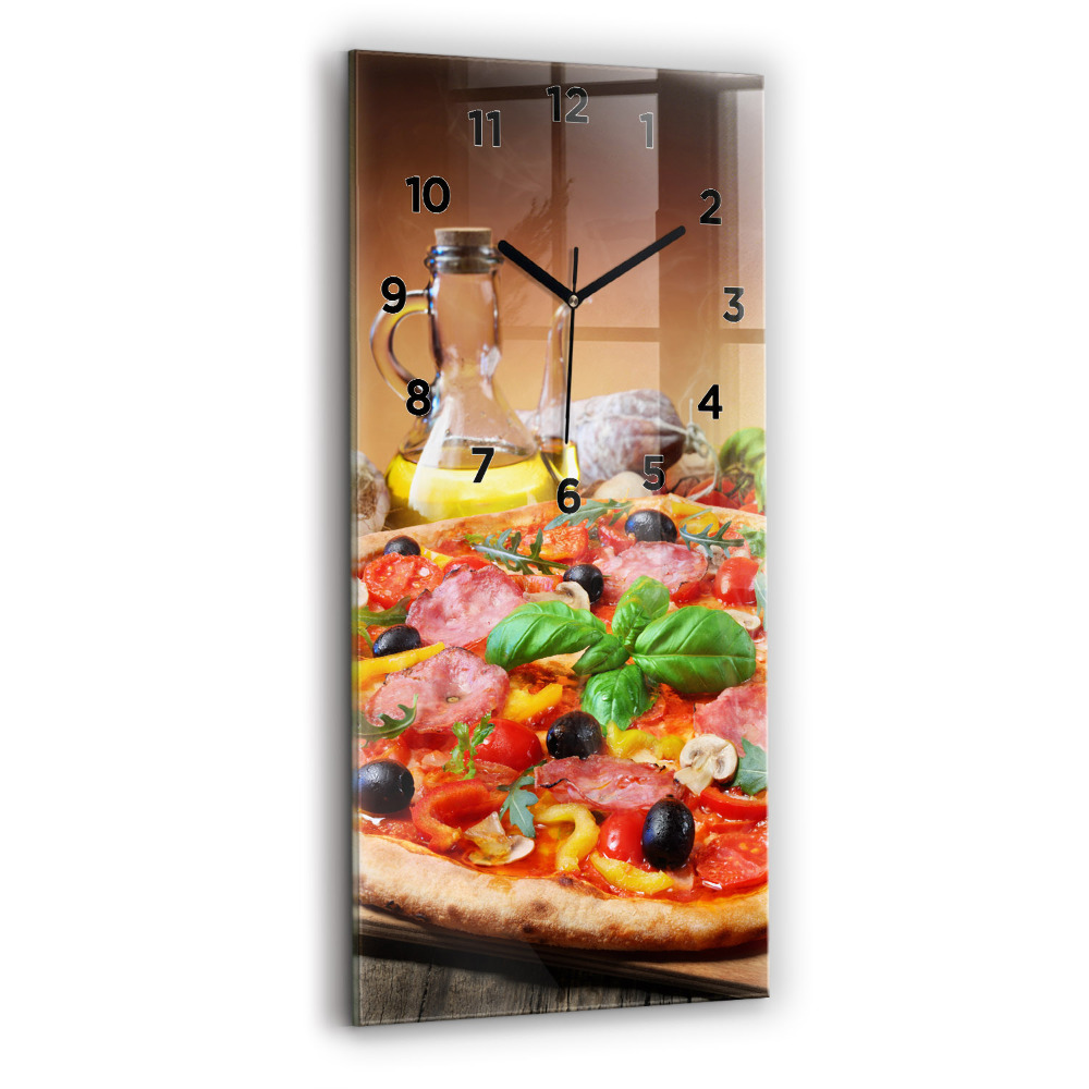 Horloge verticale en verre Cœur culinaire de l'Italie